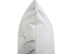 Beliani 2 Kpl Koristetyynysetti Lehtikuviolla 45X45Cm Valkoinen Ja Hopea Freesia Flash Sale