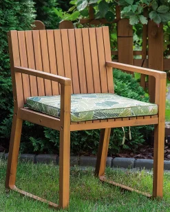 Beliani 8 Kpl Puutarhatuolisetti Lehtikuvioidulla Pehmusteella Sassari Fashion