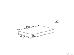 Beliani 2 Kpl Tyynysetti Kolmiokuvio Vaaleansininen Fiji New