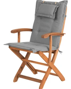 Beliani 2 Puutarhatuolin Setti, Harmaat Istuintyynyt Maui Discount