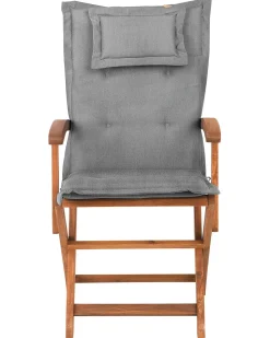 Beliani 2 Puutarhatuolin Setti, Harmaat Istuintyynyt Maui Discount