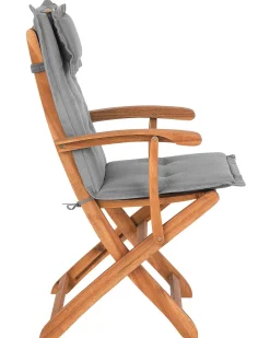 Beliani 2 Puutarhatuolin Setti, Harmaat Istuintyynyt Maui Discount