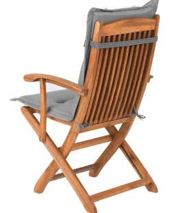 Beliani 2 Puutarhatuolin Setti, Harmaat Istuintyynyt Maui Discount