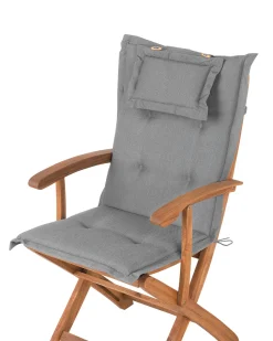 Beliani 2 Puutarhatuolin Setti, Harmaat Istuintyynyt Maui Discount