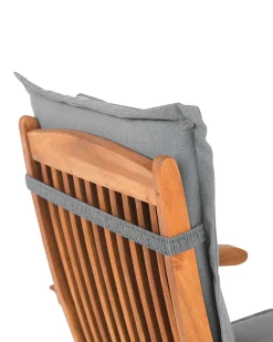 Beliani 2 Puutarhatuolin Setti, Harmaat Istuintyynyt Maui Discount