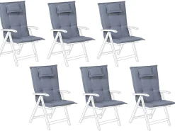 Beliani 6 Tyynyn Setti Puutarhatuoleihin Sininen Toscana/Java Shop