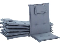 Beliani 6 Tyynyn Setti Puutarhatuoleihin Sininen Toscana/Java Shop