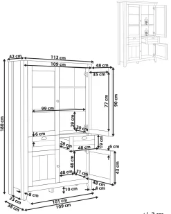 Beliani Astiakaappi 4 Ovea 2 Laatikkoa Kermanvalkoinen Seatlle Store