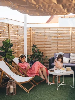 Beliani Aurinkotuoli Akaasia Vaalea Puu/Luonnonvalkoinen Anzio Online