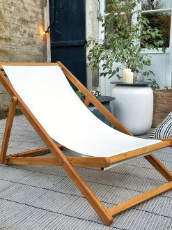 Beliani Aurinkotuoli Akaasia Vaalea Puu/Luonnonvalkoinen Anzio Online