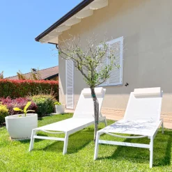 Beliani Aurinkotuoli Alumiini Valkoinen Catania Ii Best