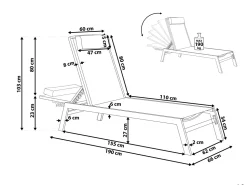 Beliani Aurinkotuoli Alumiini Valkoinen Catania Ii Best