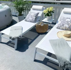 Beliani Aurinkotuoli Alumiini Valkoinen Catania Ii Best