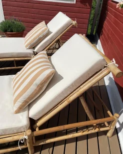 Beliani Aurinkotuoli Bambu Vaalea Puu/Luonnonvalkoinen Ligure Best Sale