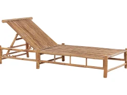 Beliani Aurinkotuoli Bambu Vaalea Puu/Luonnonvalkoinen Ligure Best Sale