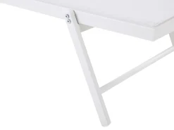 Beliani Aurinkotuoli Metallinen Valkoinen Portofino Outlet