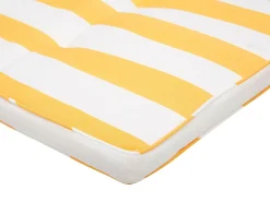 Beliani Aurinkotuoli Pehmusteilla Keltavalkoinen Cesana Hot