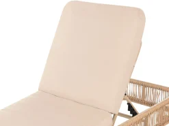 Beliani Aurinkotuoli Polyrottinki Beige/Luonnonvari Osini Flash Sale