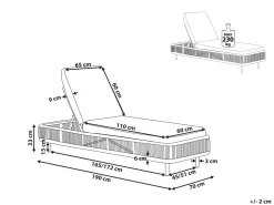 Beliani Aurinkotuoli Polyrottinki Beige/Luonnonvari Osini Flash Sale