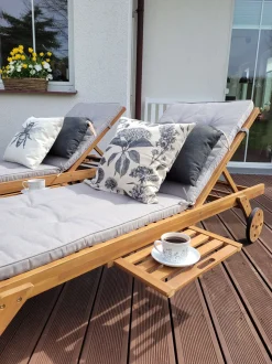 Beliani Aurinkotuoli Ruskeanharmaalla Pehmusteella Cesana Online