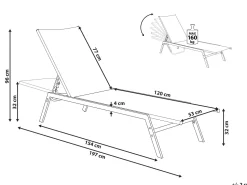 Beliani Aurinkotuoli Sininen Teras Noli Discount