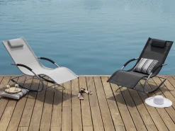 Beliani Aurinkotuoli Teras Keinuva Musta Carano Online