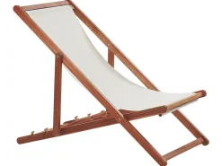 Beliani Aurinkotuoli Tumma Akaasia Vaihtokankaat Luonnonvalkoinen/Vihrea Lehdet 2 Kpl Anzio Online