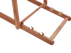 Beliani Aurinkotuoli Tumma Akaasia Vaihtokankaat Luonnonvalkoinen/Valko-Oranssi Appelsiinit 2 Kpl Anzio Flash Sale