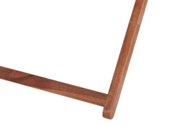 Beliani Aurinkotuoli Tumma Akaasia Vaihtokankaat Luonnonvalkoinen/Laivastonsininen Kukat 2 Kpl Anzio Best Sale