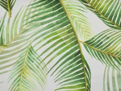 Beliani Aurinkotuoli Vaalea Akaasia Vaihtokankaat Luonnonvalkoinen/Vaaleanvihrea Palmunlehdet 2 Kpl Anzio Best