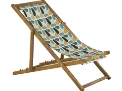 Beliani Aurinkotuoli Vaalea Akaasia Vaihtokankaat Luonnonvalkoinen/Monivarinen Taplat 2 Kpl Anzio Online