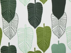 Beliani Aurinkotuoli Vaalea Akaasia Vaihtokankaat Luonnonvalkoinen/Vihrea Lehdet 2 Kpl Anzio Hot