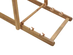 Beliani Aurinkotuoli Vaalea Akaasia Vaihtokankaat Luonnonvalkoinen/Sininen Palmunlehdet 2 Kpl Anzio Cheap