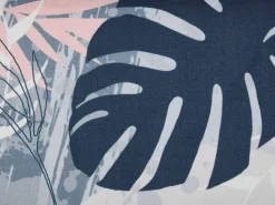 Beliani Aurinkotuoli Vaalea Akaasia Vaihtokankaat Luonnonvalkoinen/Sininen Palmunlehdet 2 Kpl Anzio Cheap