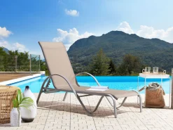 Beliani Aurinkotuoli Vaaleanruskea Procida Clearance