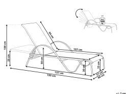Beliani Aurinkotuoli Vaaleanruskea Procida Clearance