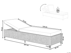 Beliani Aurinkotuoli Valkoinen Turin Ii Fashion
