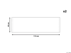 Beliani Aurinkotuolin Vaihtokangas Appelsiinit Valkoinen/Oranssi 2 Kpl Anzio/Avellino Online