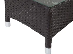 Beliani Aurinkovuode Polyrottinki Poyta Tummanruskea Sylt Lux Hot