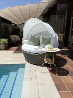 Beliani Aurinkovuode Polyrottinki Vaaleanruskea Sylt Online