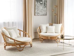 Beliani Aurinkovuode Rottinki Luonnonvari 2 Kpl Rossano Clearance