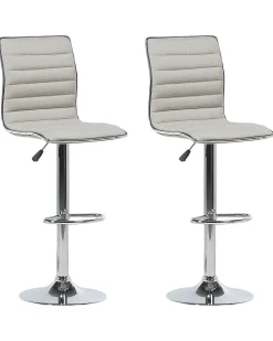 Beliani Baarijakkara Kangas Vaalea Beige 2 Kpl Lucerne Fashion