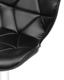 Beliani Baarijakkara Keinonahka Musta 2 Kpl Valetta Fashion