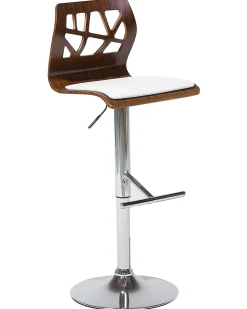 Beliani Baarijakkara Keinonahka Tumma Puu/Valkoinen Petersburg Hot