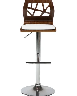 Beliani Baarijakkara Keinonahka Tumma Puu/Valkoinen Petersburg Hot