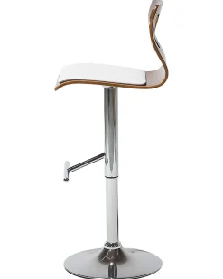 Beliani Baarijakkara Keinonahka Tumma Puu/Valkoinen Petersburg Hot