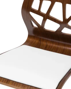 Beliani Baarijakkara Keinonahka Tumma Puu/Valkoinen Petersburg Hot