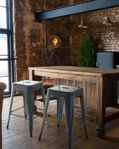 Beliani Baarijakkara Teras Harmaa 60 Cm 2 Kpl Cabrillo Hot