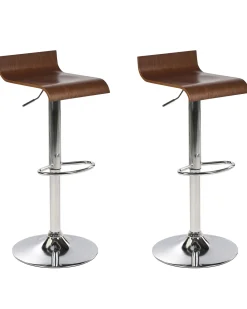 Beliani Baarijakkara Tumma Puu 2 Kpl Valencia Best Sale