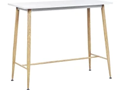 Beliani Baaripoyta Valkoinen/Vaalea Puu 90 X 50 Cm Chaves Clearance